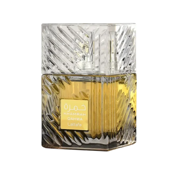 Lattafa Khamrah Qahwa perfume bottle 100ml front view