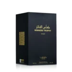 Lattafa Pride Winners Trophy Gold EDP box packaging